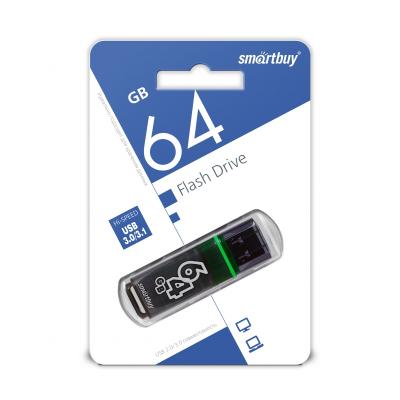 USB-накопитель SmartBuy Glossy Series 64 GB USB 3.0, черный
