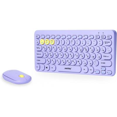 Клавиатура беспроводная + мышь Smartbuy SBC-510590AG-V, фиолетовый