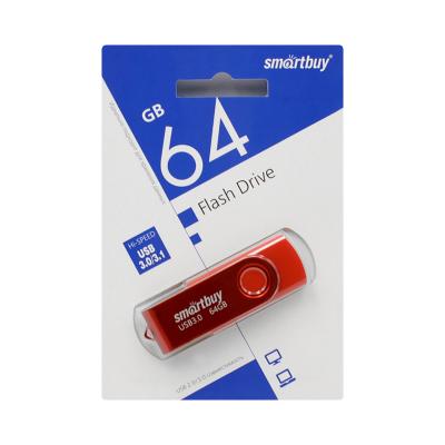 USB-накопитель Smartbuy Twist series 64GB USB 3.0, красный