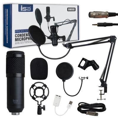 Конденсаторный микрофон Набор studio ISA BM800, черный