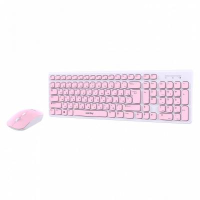 Клавиатура беспроводная + мышь Smartbuy SBC-250288AG-WP, бело-розовый