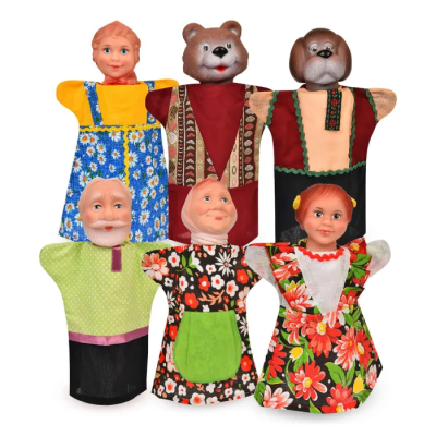 Кукольный театр Русский стиль Маша и медведь 6 персонажей, 11203