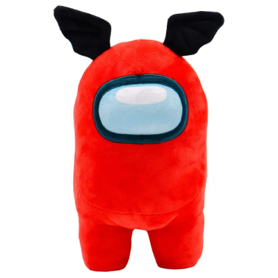 Yume Among us Плюшевая игрушка-фигурка красная с ушками 30 см, 10911