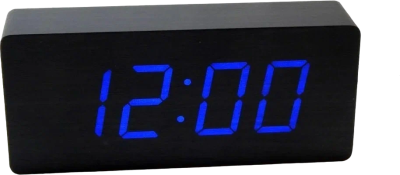 Настольные часы VST 865-5 синий, корпус черный
