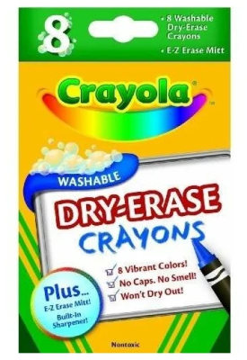 Восковые мелки Crayola легко стираемые 8 штук