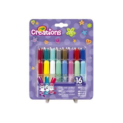 Смываемый клей с блестками Crayola, 16 цветов, 10643