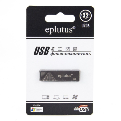 USB-накопитель Eplutus U206 2.0 32 ГБ, черный