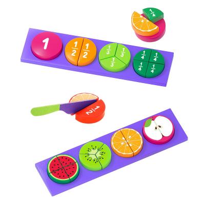 Деревянная игрушка Mapacha Вкладыши Делим фрукты учимся считать и делить