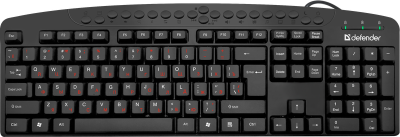 Клавиатура проводная HB-450 Atlas черный Defender