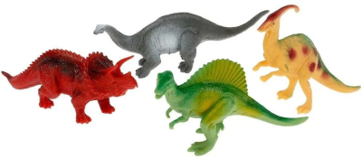 Набор игрушек пластизоль Динозавры 4 штуки Играем Вместе, B941043