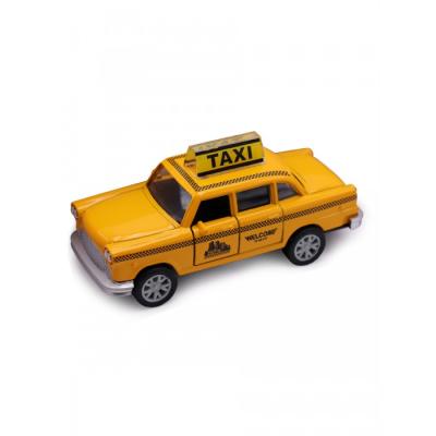Машинка Funky Toys Die-cast, Ретро такси, инерционная, открываются двери, желтая
