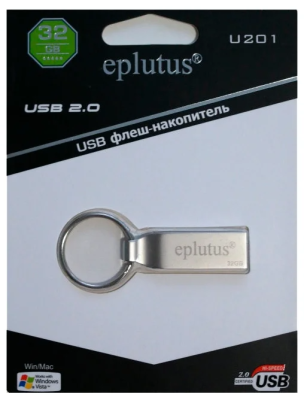 USB-накопитель Eplutus U201 32GB 2.0, серебро
