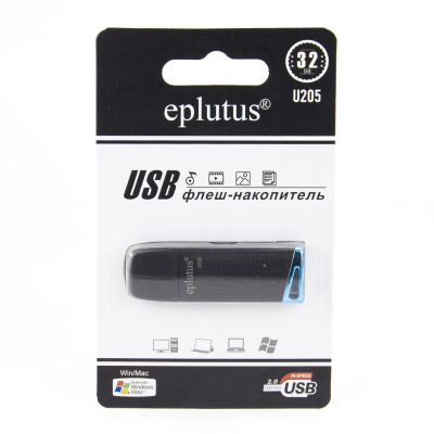 USB-накопитель Eplutus U205 2.0 32 ГБ, черный