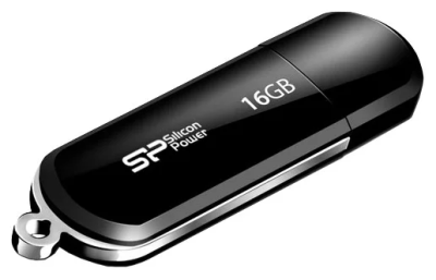 USB-накопитель Silicon Power Luximini 322 USB 2.0 16 ГБ, черный