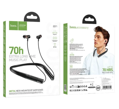 Беспроводные спортивные наушники Hoco ES71, чёрный, 70 часов работы
