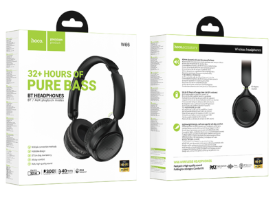 Наушники беспроводные полноразмерные Hoco W66 черный