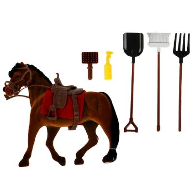 Аксессуары для кукол 29 см флокированная лошадь для Софии, Карапуз, KT3211-HB-S