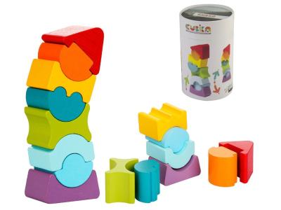 Игрушка логическая Cubika Пирамидка-балансир, 8 деталей