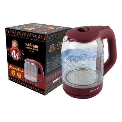 Чайник электрический Матрена MA-006 1,8 л, стекло, пластик, вишневый