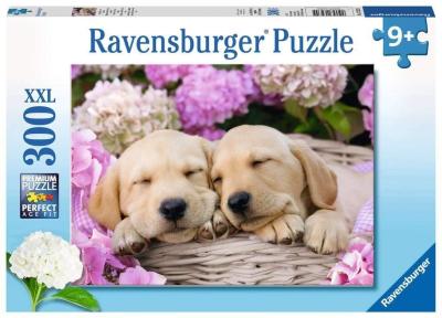 Пазл Ravensburger 300 деталей: Сладкие щенки в корзинке 132355