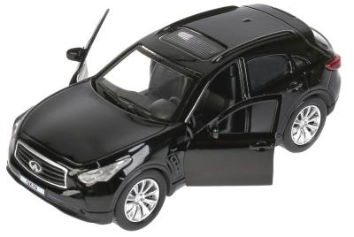 Технопарк Модель Infiniti QX70, черная, 12 см, открываются двери, инерционная, QX70-BK