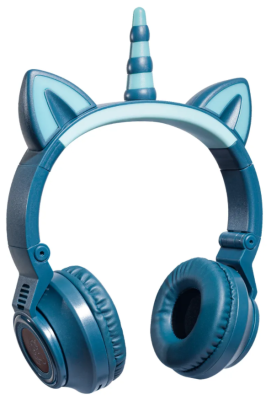 Наушники STN STN-27 RGB, Bluetooth 5.0, полноразмерные, RGB-подсветка, синий