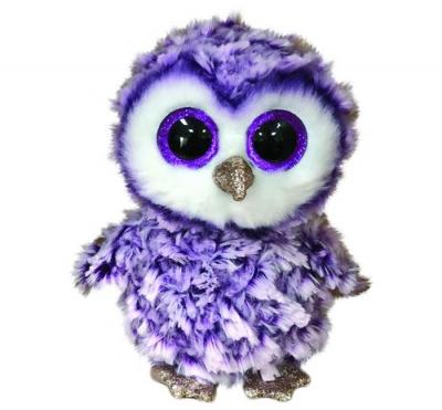 Мягкая игрушка TY Мунлайт сова фиолетовая 25 см