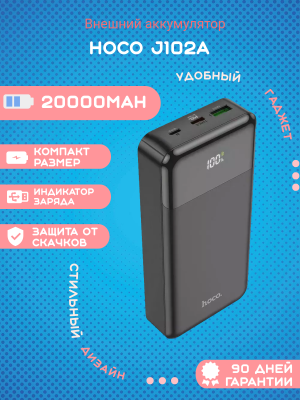 Внешний аккумулятор Hoco J102A 20000mAh, черный