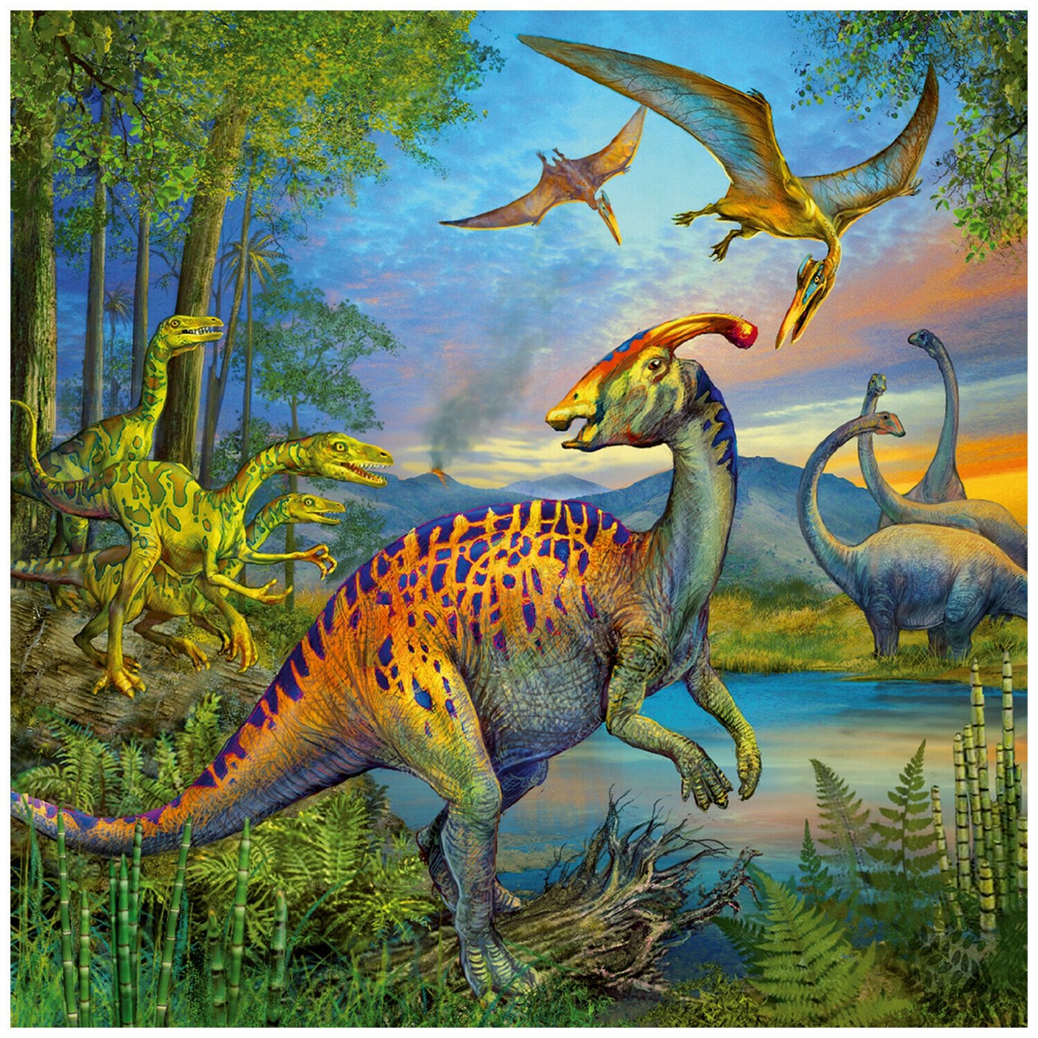 Пазл Ravensburger Динозавры 49 элементов 3 штуки