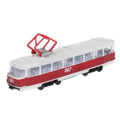 Трамвай металлический инерционный 18 см Технопарк
