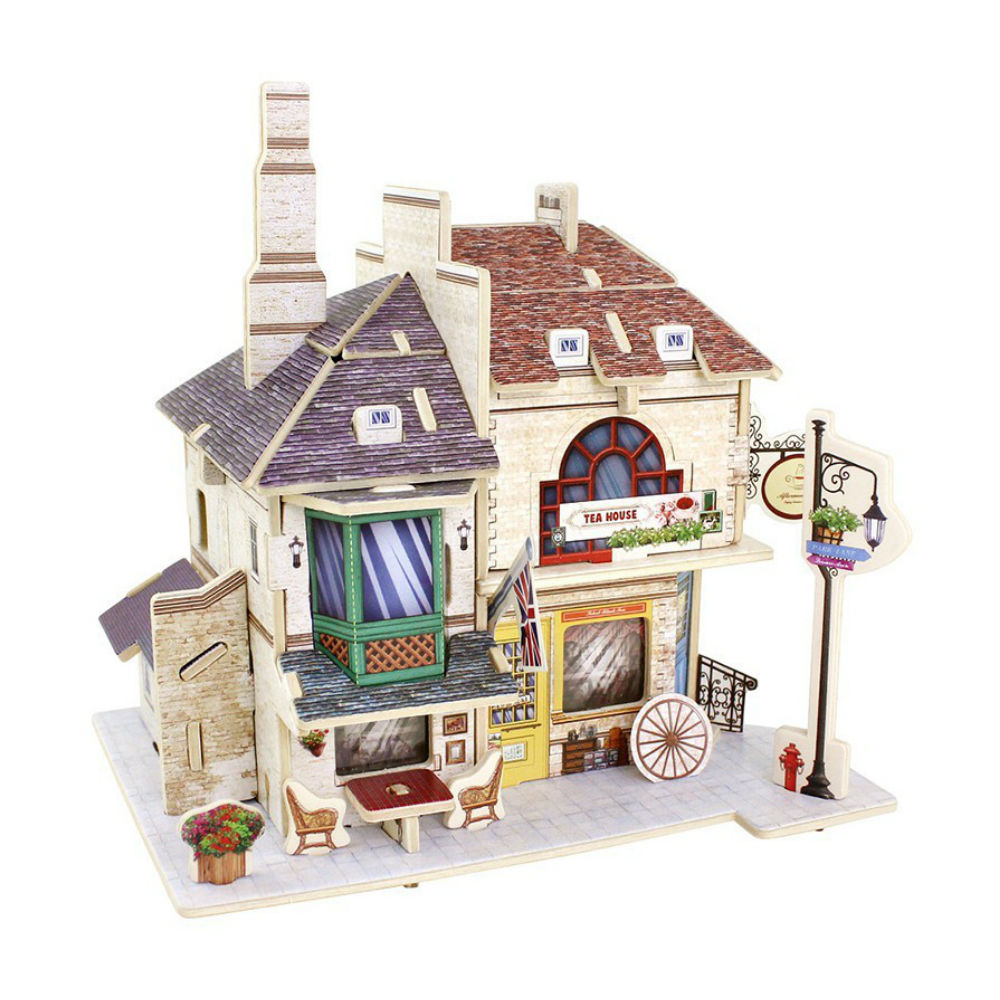 Деревянные 3D пазлы Rolife Британский чайный дом 46 деталей