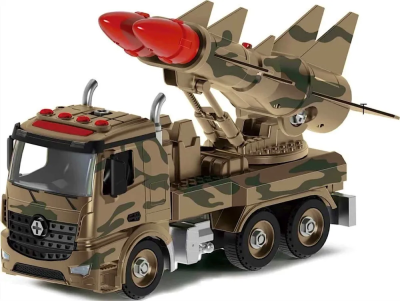 Военная машина-конструктор 2 ракеты фрикционная свет звук 1:12 28см Funky toys FT61167 Военная машина-конструктор 2 ракеты фрикционная свет звук 1:12 28см Funky toys FT61167