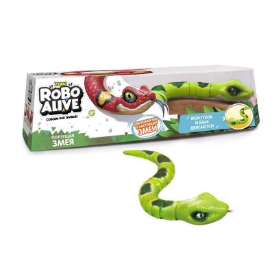Интерактивная игрушка 1Toy Робо-змея RoboAlive зеленая