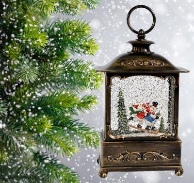 Фонарь LED AZ2021-518 с новогодней композицией музыкальный