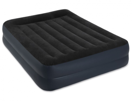 Надувная кровать intex pillow rest raised bed с встроенным насосом