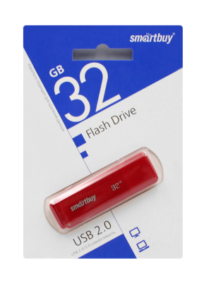 Флешка USB 32GB Smartbuy Dock красный Флешка USB 32GB Smartbuy Dock красный