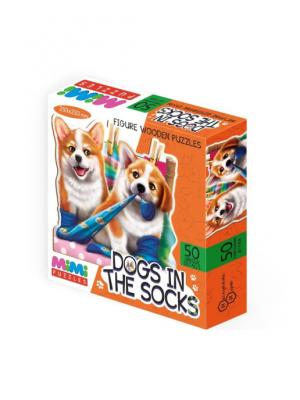 Фигурный деревянный пазл DOGS IN THE SOCKS MIMI Puzzles