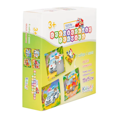 Пазл KiddieArt Специальная техника 4в1 31 деталь,  C22016