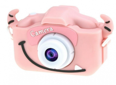 Детский фотоаппарат D800 + фронтальная камера и чехол розовый