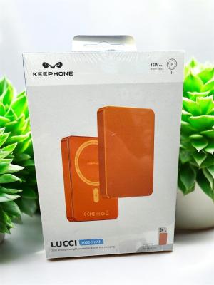 Внешний аккумулятор для Iph 17 KEEPHONE LUCCI 10000 Magsafe оранжевый
