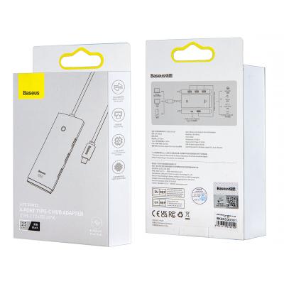 HUB Type-C на 4 USB + Type-C Baseus WKQX030301