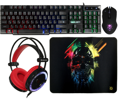 Игровой набор проводной Defender Singularity MKP-118 Игровой набор проводной Defender Singularity MKP-118