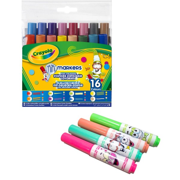 Crayola 8709 Pip-Squeaks Wacky Tips Markers - 16 Pack