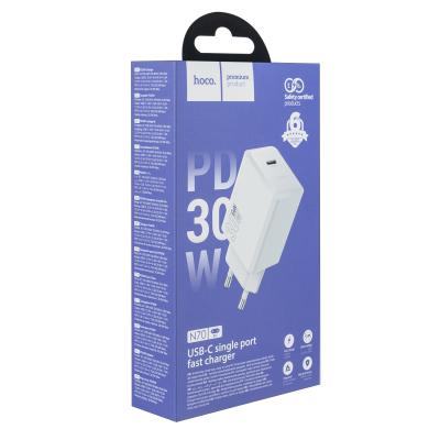 Переходник N70 СЗУ на Type-С PD 30W HOCO белый Переходник N70 СЗУ на Type-С PD 30W HOCO белый