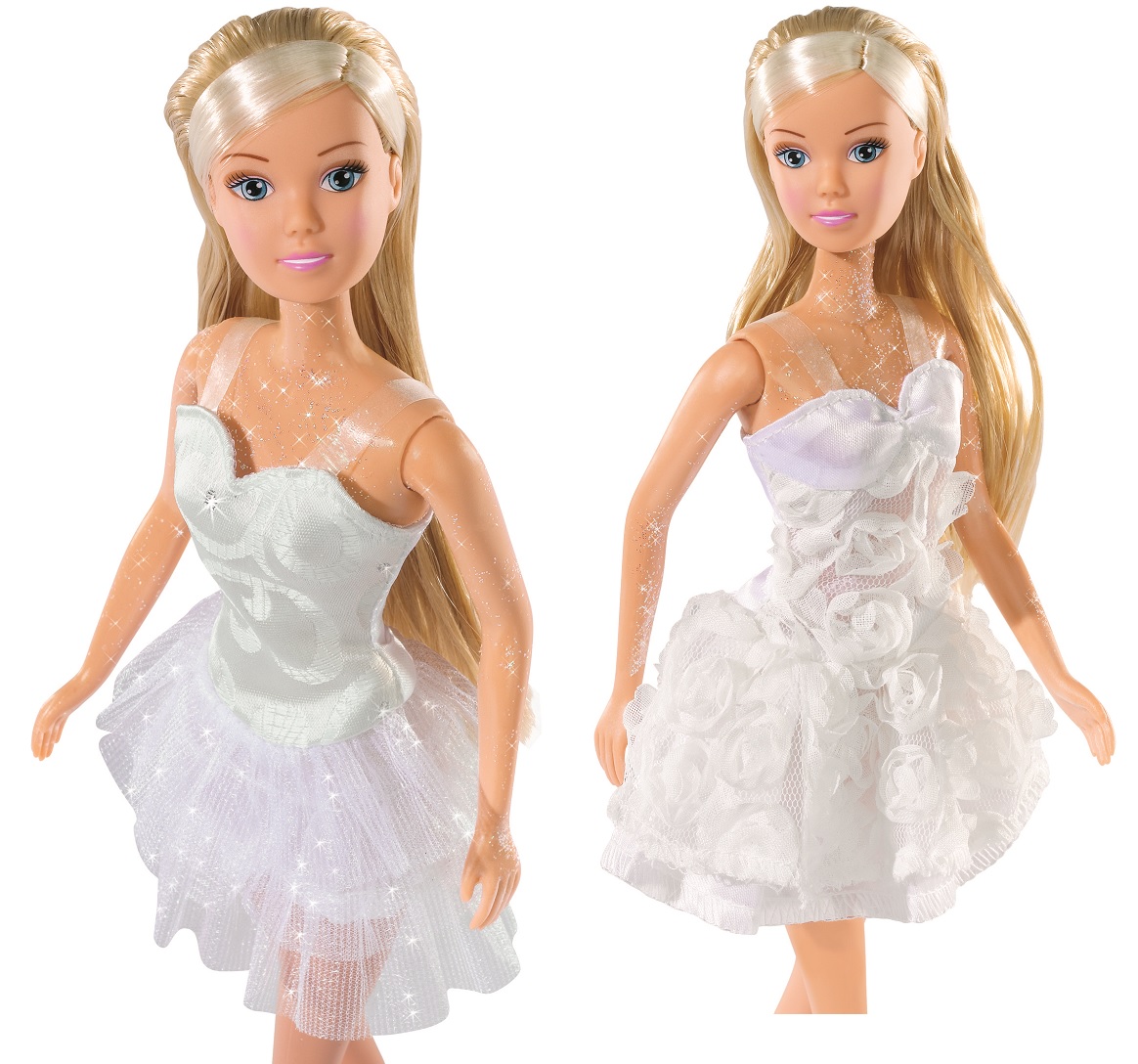 Кукла Штеффи в белом летнем платье, 29 см, 3 вида