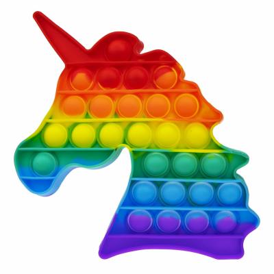 Игрушка-антистресс 1Toy Пупырка вечная Единорог радужный 20 см