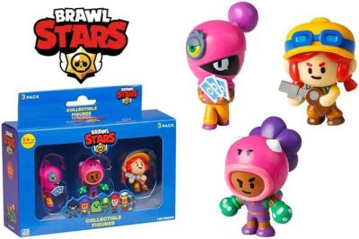 Коллекционная фигурка Brawl Stars, в коробке с окном, Джесси, Биби и Шелли, 1/24 Коллекционная фигурка Brawl Stars, в коробке с окном, Джесси, Биби и Шелли, 1/24