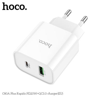 Сетевое зарядное устройство Hoco C80A Plus PD20W белый