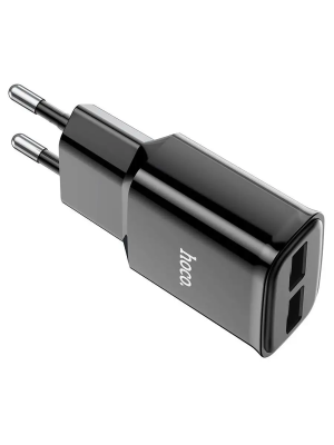 Зарядное устройство Hoco C88A+кабель USB/Type-C, черный