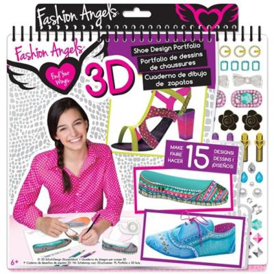 Набор для творчества Fashion Angels Потрфолио 3D дизайн обуви, 11812